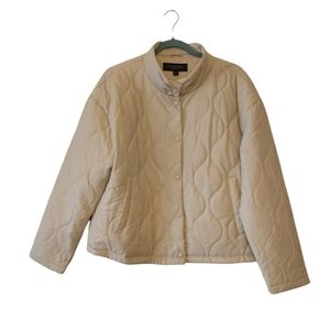 Marc New York Front Snap Putty Color Quilted Jacket Large